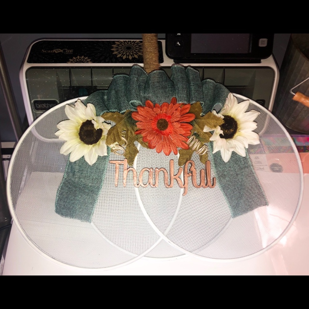 Fall pumpkin door hanger